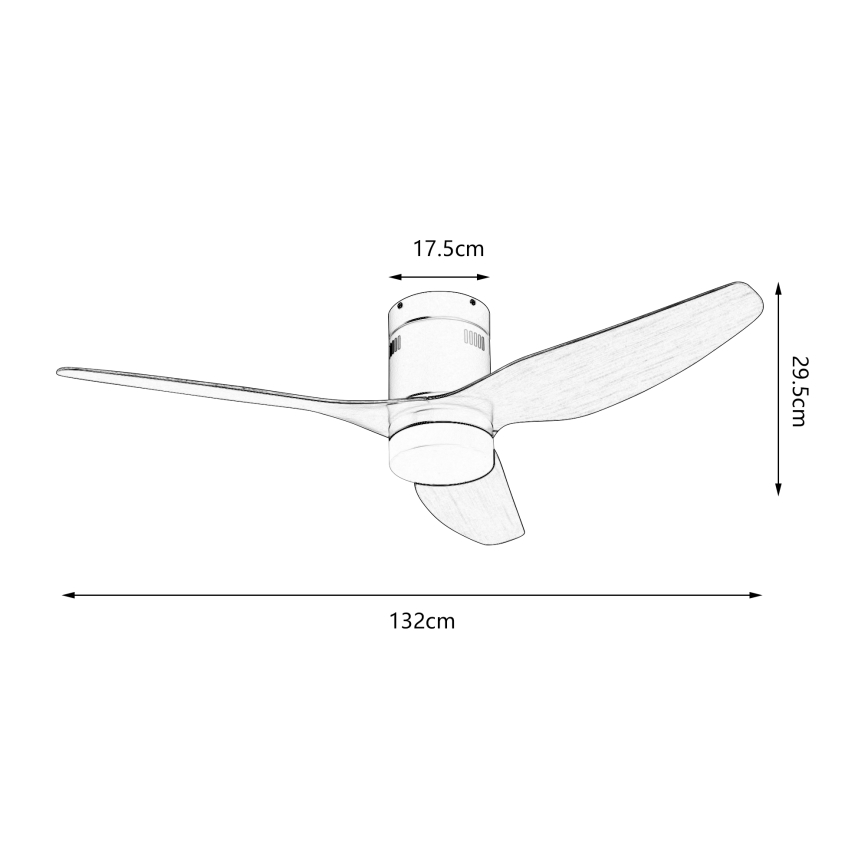 ZEVENTI - LED Prigušivi stropni ventilator PADUA LED/18W/230V 3000-6000K Wi-Fi Tuya crna/smeđa + daljinski upravljač