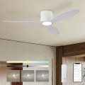 ZEVENTI - LED stropni ventilator s mogućnošću prigušivanja VENTORA LED/24W/230V 3000/4000/6000K Wi-Fi Tuya bijela + daljinski upravljač