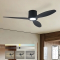 ZEVENTI - LED stropni ventilator s mogućnošću prigušivanja VENTORA LED/24W/230V 3000/4000/6000K Wi-Fi Tuya crna + daljinski upravljač