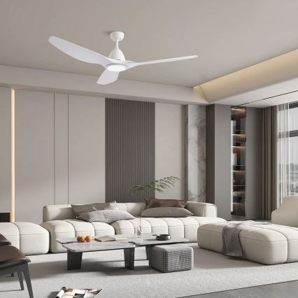 ZEVENTI - LED Prigušivi stropni ventilator URBINO LED/20W/230V 3000-6000K Wi-Fi Tuya bijela + daljinski upravljač