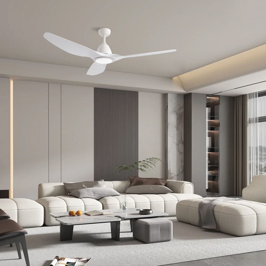 ZEVENTI - LED Prigušivi stropni ventilator URBINO LED/20W/230V 3000-6000K Wi-Fi Tuya bijela + daljinski upravljač