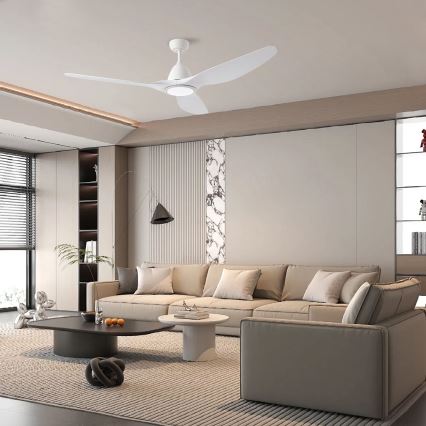 ZEVENTI - LED Prigušivi stropni ventilator URBINO LED/20W/230V 3000-6000K Wi-Fi Tuya bijela + daljinski upravljač