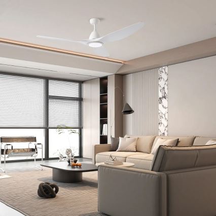 ZEVENTI - LED Prigušivi stropni ventilator URBINO LED/20W/230V 3000-6000K Wi-Fi Tuya bijela + daljinski upravljač