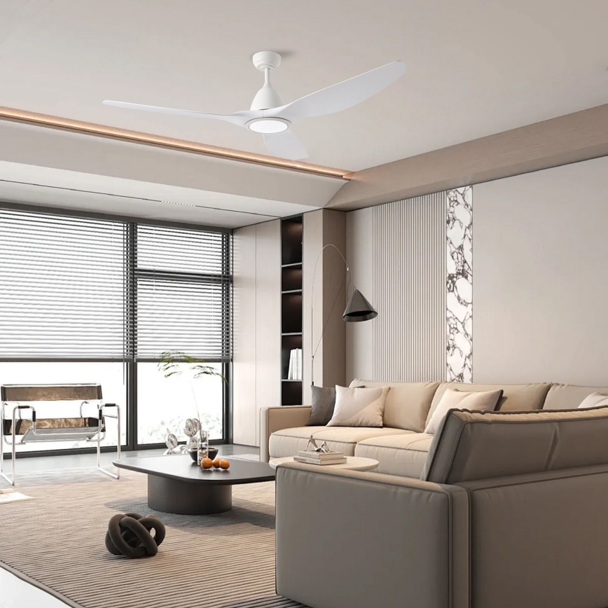 ZEVENTI - LED Prigušivi stropni ventilator URBINO LED/20W/230V 3000-6000K Wi-Fi Tuya bijela + daljinski upravljač