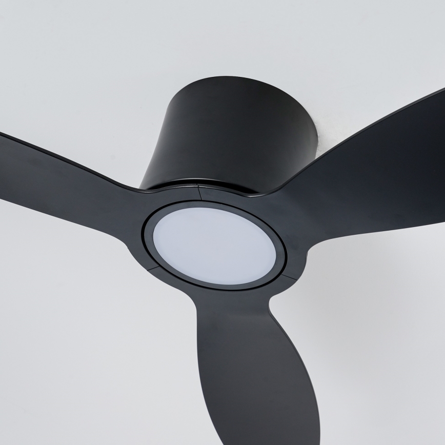 ZEVENTI - LED stropni ventilator s mogućnošću prigušivanja VENTORA LED/24W/230V 3000/4000/6000K Wi-Fi Tuya crna + daljinski upravljač