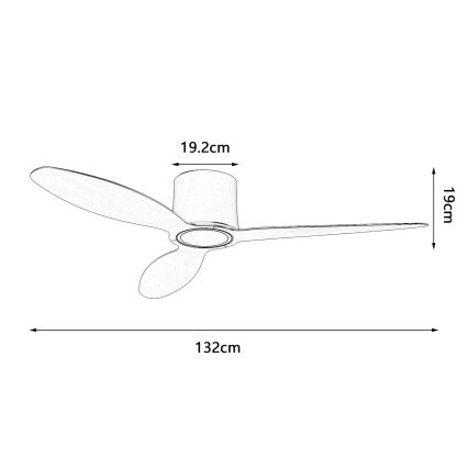 ZEVENTI - LED stropni ventilator s mogućnošću prigušivanja VENTORA LED/24W/230V 3000/4000/6000K Wi-Fi Tuya crna + daljinski upravljač