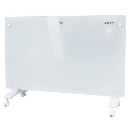 ZEVENTI - Pametni električni grijač/konvektor s LCD zaslonom ECO/1000/2000W/230V Wi-Fi bijela
