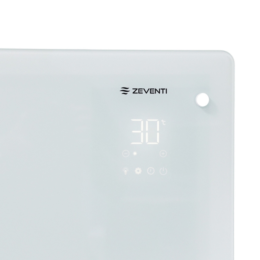 ZEVENTI - Pametni električni grijač/konvektor s LCD zaslonom ECO/1000/2000W/230V Wi-Fi bijela