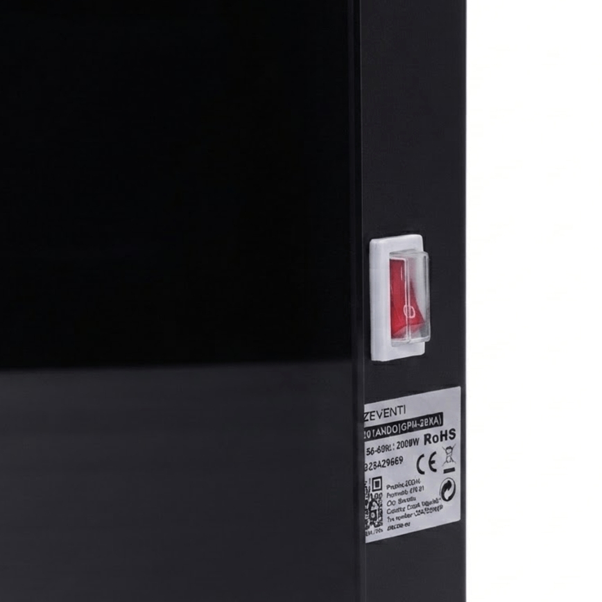 ZEVENTI - Pametni električni grijač/konvektor s LCD zaslonom ECO/1000/2000W/230V Wi-Fi crna