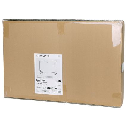 ZEVENTI - Pametni električni grijač/konvektor s LCD zaslonom ECO/1000/2000W/230V Wi-Fi crna
