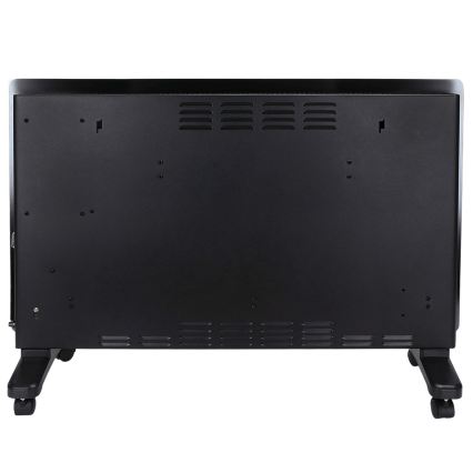 ZEVENTI - Pametan zidni električni grijač/konvektor s LCD zaslonom 1000/2000W/230V Wi-Fi crne boje