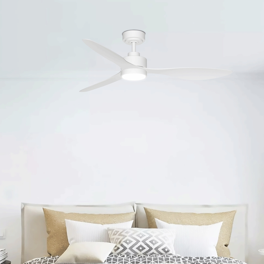 ZEVENTI - prigušivi LED stropni ventilator ULUWATU LED/20W/230V 2700-6500K 132cm bijela + daljinski upravljač