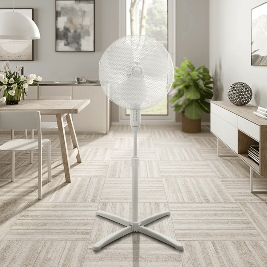 ZEVENTI - Stojeći ventilator FLOW 40W/230V, bijeli