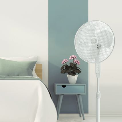 ZEVENTI - Stojeći ventilator FLOW 40W/230V, bijeli