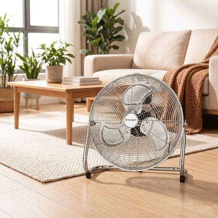 ZEVENTI - Podni ventilator FLOW 100W/230V Ø 54 cm sjajni krom