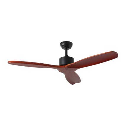 ZEVENTI - Stropni ventilator CUENCA Wi-Fi Tuya crna/hrast + daljinski upravljač