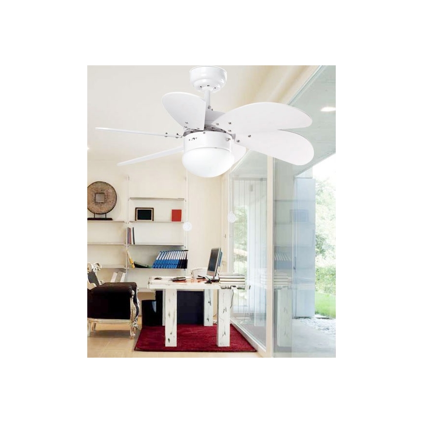 ZEVENTI - Stropni ventilator FAMARA 1xE14/60W/230V bijela