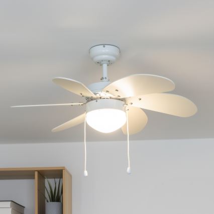 ZEVENTI - Stropni ventilator FAMARA 1xE14/60W/230V bijela