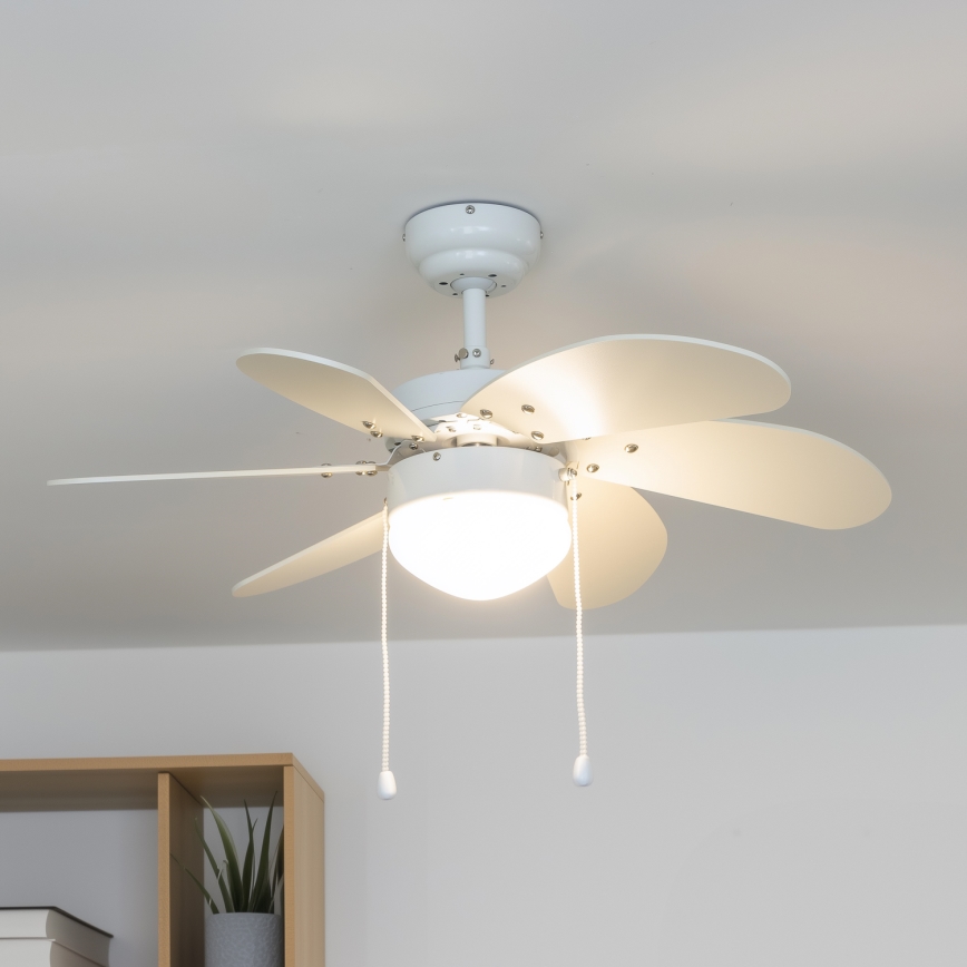 ZEVENTI - Stropni ventilator FAMARA 1xE14/60W/230V bijela