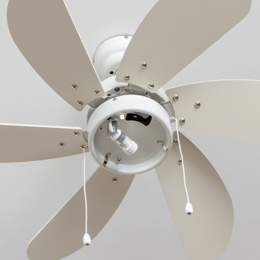 ZEVENTI - Stropni ventilator FAMARA 1xE14/60W/230V bijela