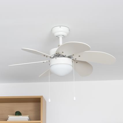 ZEVENTI - Stropni ventilator FAMARA 1xE14/60W/230V bijela