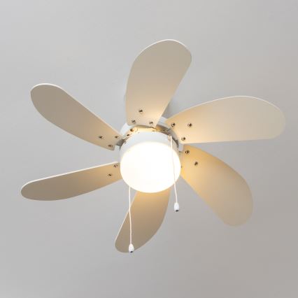 ZEVENTI - Stropni ventilator FAMARA 1xE14/60W/230V bijela
