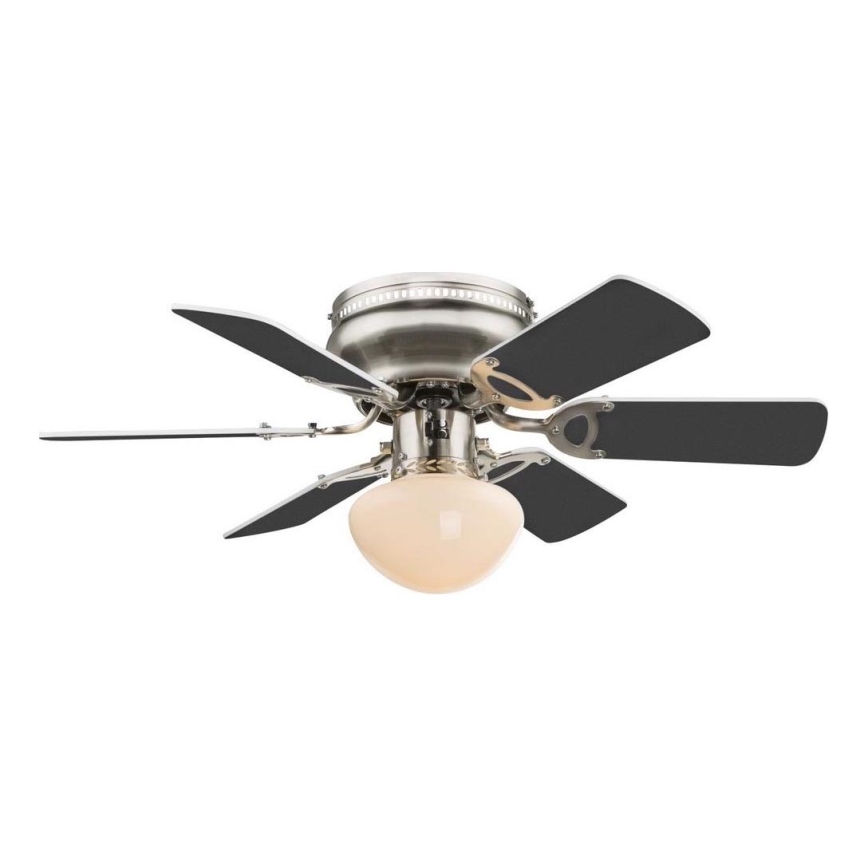 ZEVENTI - Stropni ventilator GALDANA 1xE27/60W/230V siva/bijela