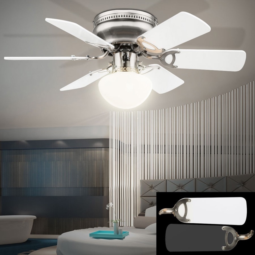ZEVENTI - Stropni ventilator GALDANA 1xE27/60W/230V siva/bijela