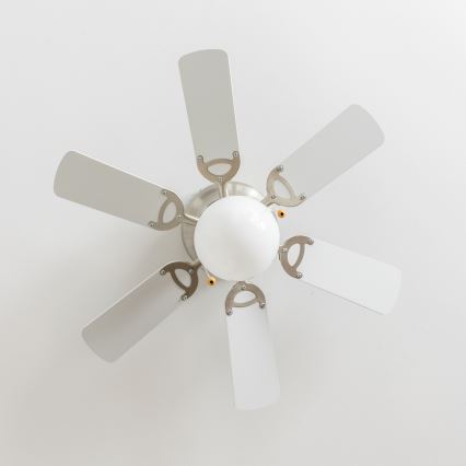 ZEVENTI - Stropni ventilator GALDANA 1xE27/60W/230V siva/bijela