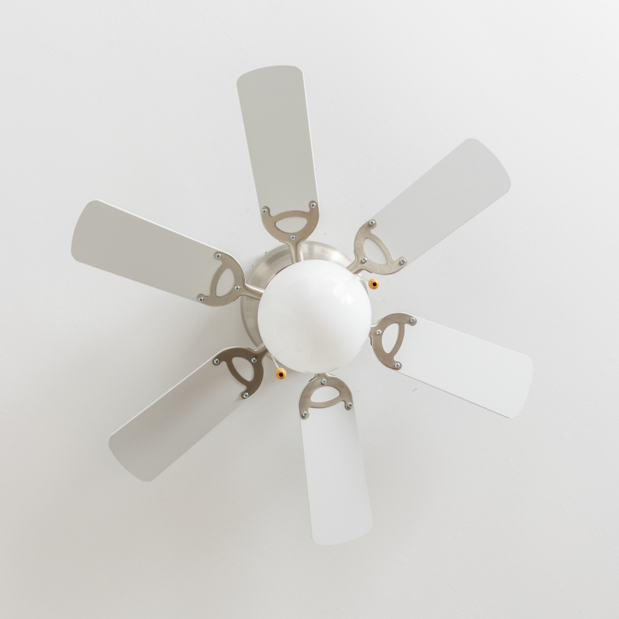 ZEVENTI - Stropni ventilator GALDANA 1xE27/60W/230V siva/bijela