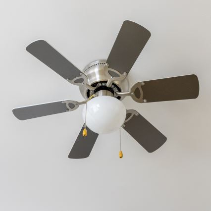 ZEVENTI - Stropni ventilator GALDANA 1xE27/60W/230V siva/bijela