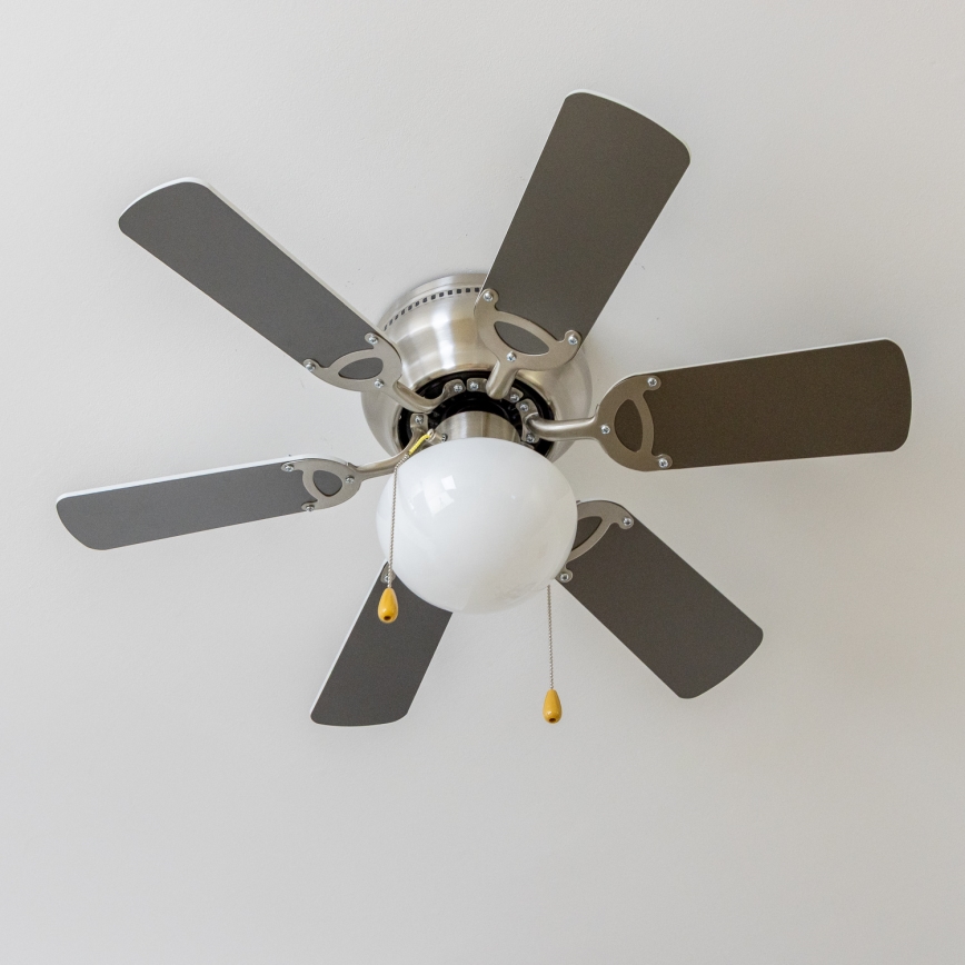 ZEVENTI - Stropni ventilator GALDANA 1xE27/60W/230V siva/bijela