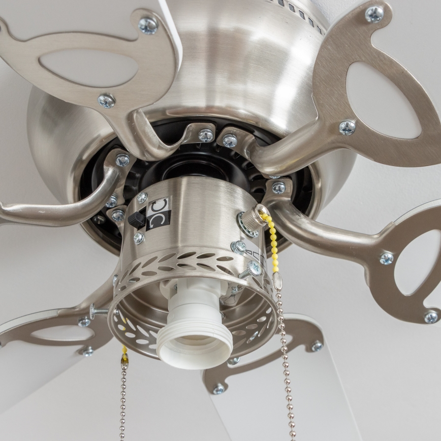 ZEVENTI - Stropni ventilator GALDANA 1xE27/60W/230V siva/bijela