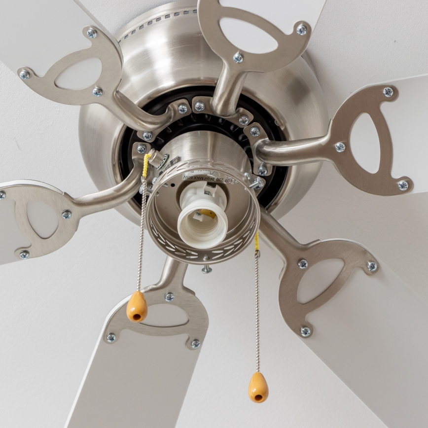 ZEVENTI - Stropni ventilator GALDANA 1xE27/60W/230V siva/bijela