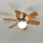 ZEVENTI - Stropni ventilator GALDANA 1xE27/60W/230V smeđa/bež