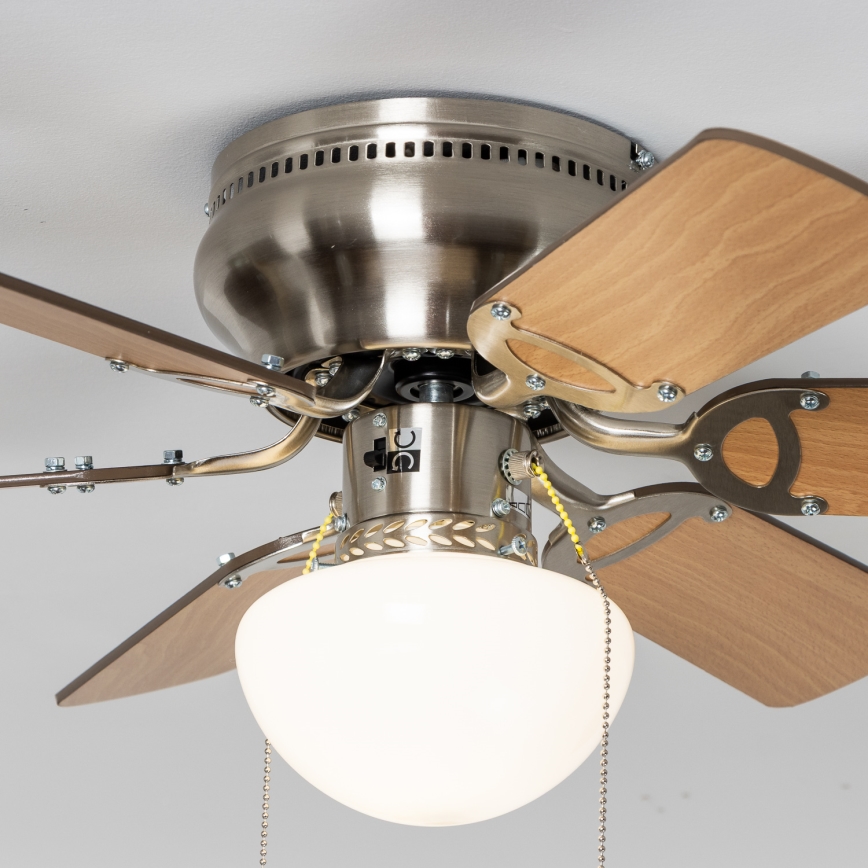 ZEVENTI - Stropni ventilator GALDANA 1xE27/60W/230V smeđa/bež