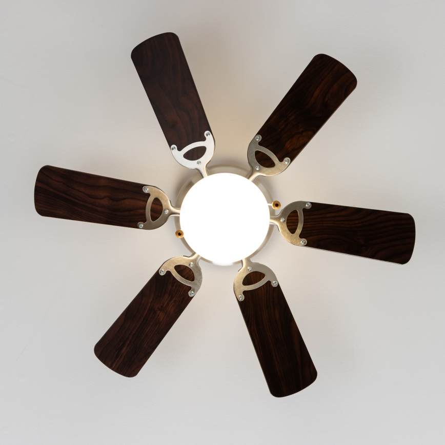 ZEVENTI - Stropni ventilator GALDANA 1xE27/60W/230V smeđa/bež