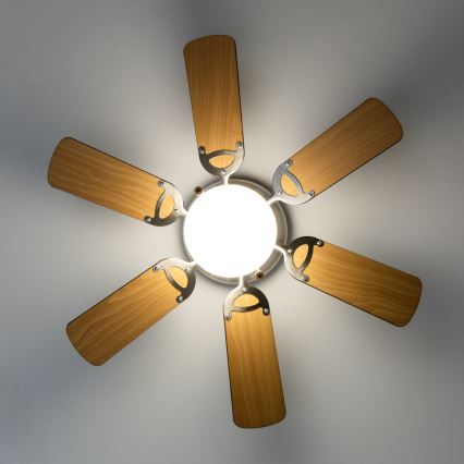 ZEVENTI - Stropni ventilator GALDANA 1xE27/60W/230V smeđa/bež