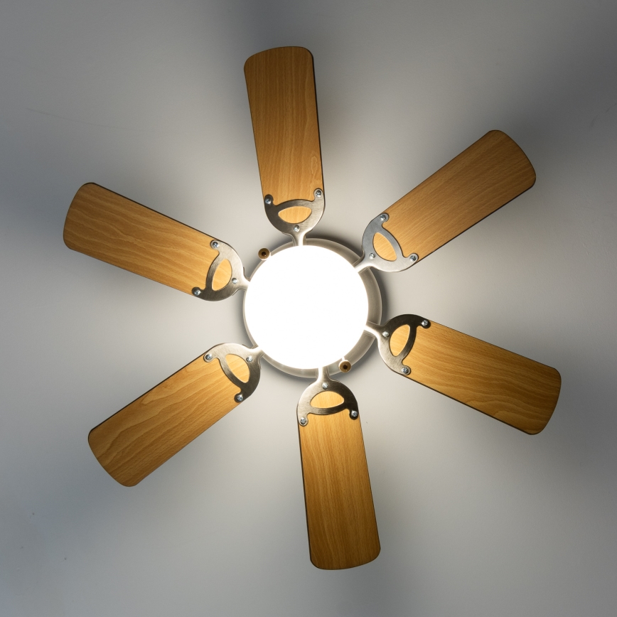 ZEVENTI - Stropni ventilator GALDANA 1xE27/60W/230V smeđa/bež