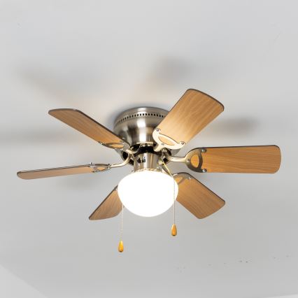 ZEVENTI - Stropni ventilator GALDANA 1xE27/60W/230V smeđa/bež