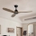 ZEVENTI - Stropni ventilator LAURIA Wi-Fi Tuya crna/hrast + daljinski upravljač