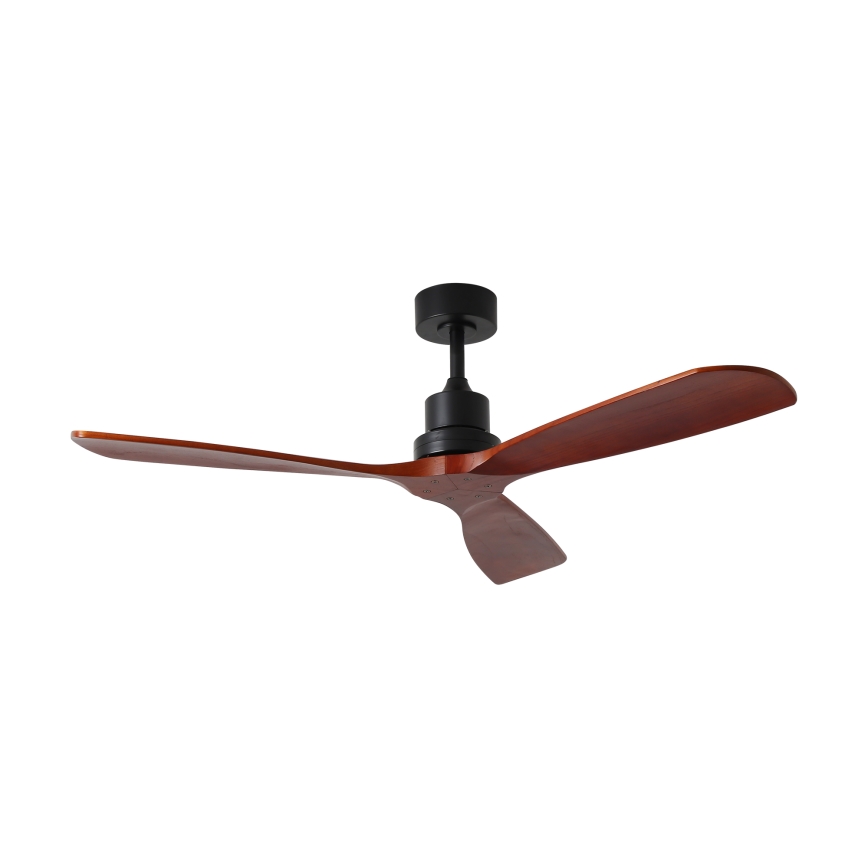 ZEVENTI - Stropni ventilator LIONI Wi-Fi Tuya crna/hrast + daljinski upravljač