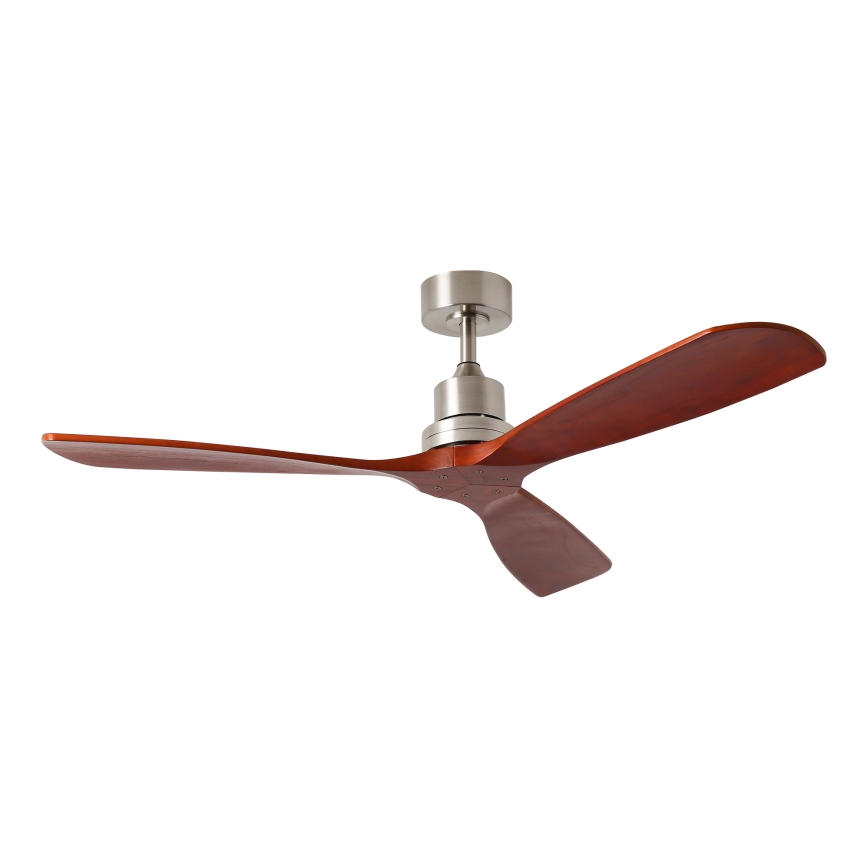 ZEVENTI - Stropni ventilator LIONI Wi-Fi Tuya mat krom/hrast + daljinski upravljač
