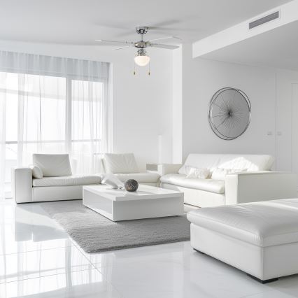 ZEVENTI - Stropni ventilator NAVAGIO 1xE27/60W/230V crna/bijela
