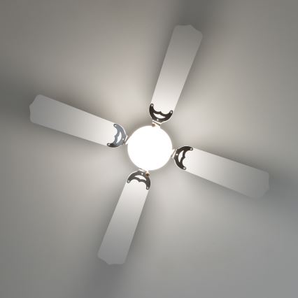 ZEVENTI - Stropni ventilator NAVAGIO 1xE27/60W/230V crna/bijela