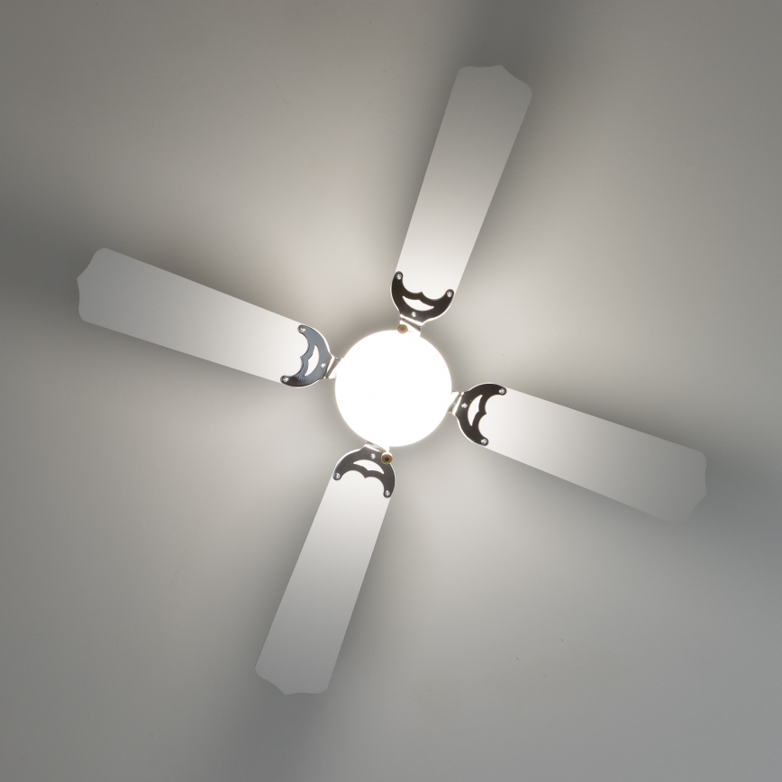 ZEVENTI - Stropni ventilator NAVAGIO 1xE27/60W/230V crna/bijela