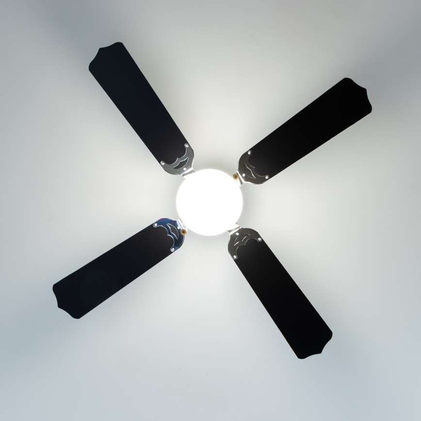 ZEVENTI - Stropni ventilator NAVAGIO 1xE27/60W/230V crna/bijela