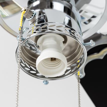 ZEVENTI - Stropni ventilator NAVAGIO 1xE27/60W/230V crna/bijela