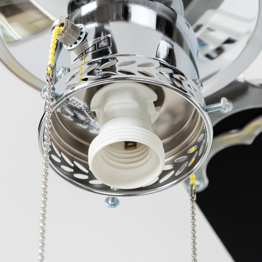 ZEVENTI - Stropni ventilator NAVAGIO 1xE27/60W/230V crna/bijela