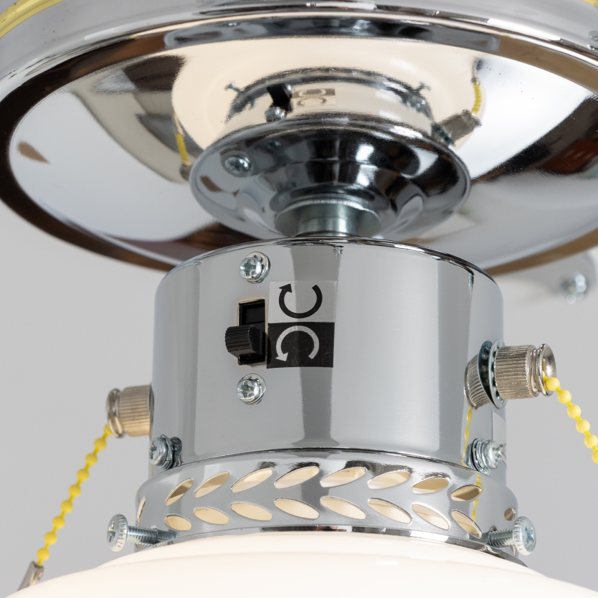 ZEVENTI - Stropni ventilator NAVAGIO 1xE27/60W/230V crna/bijela